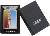 Zippo Olivia De Berardinis Brushed Chrome Pocket Lighter 29475