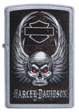 Zippo Harley Davidson Skull Street Chrome Pocket Lighter 29558