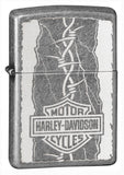 Zippo Harley-Davidson Barb Wire Antique Silver Pocket Lighter 29560