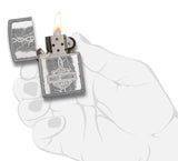 Zippo Harley-Davidson Barb Wire Antique Silver Pocket Lighter 29560