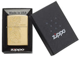 Zippo Paisley High Polish Brass Pocket Lighter 29609