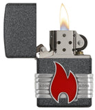 Zippo Red Vintage Wrap Red Flame 29663