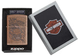 Zippo Harley-Davidson Antique Copper Logo Pocket Lighter 29664