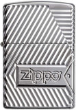 Zippo Armor High Polish Chrome Bolts Design Deep Carved 29672