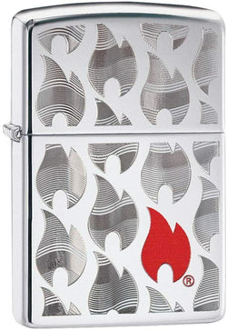 Zippo Flames Design Classic High Polish Chrome 29678