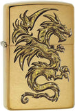 Zippo Dragon Design Brushed Brass 29725