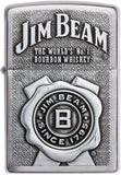 Zippo Jim Beam Brushed Chrome Emblem 29829