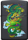 Zippo Black Matte Green Dragon 29839