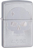 Zippo Skull with Lines Satin Chrome 29858