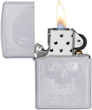 Zippo Skull with Lines Satin Chrome 29858