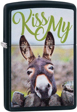 Zippo Kiss My Donkey Black Matte 29868