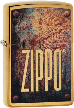 Zippo Rust Patina Brushed Brass 29879
