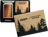 Zippo Woodchuck USA Cedar Brushed Chrome 29900