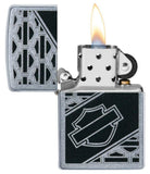 Zippo Harley Davidson Street Chrome W/Logo 29905