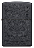 Zippo Tone on Tone Design Black Matte 29989