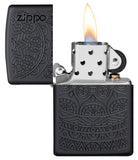 Zippo Tone on Tone Design Black Matte 29989