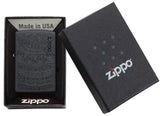 Zippo Tone on Tone Design Black Matte 29989