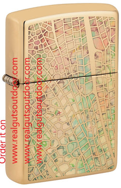 Zippo Dragonfly Wing Design High Polish Brass 46006