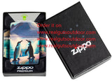 Zippo Penguin Design Glow in the Dark Green Matte 46014