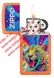 Zippo Leopard Design Slim Orange Matte 46018