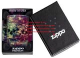 Zippo Galaxy Skull Design 540 Tumbled Brass 46147