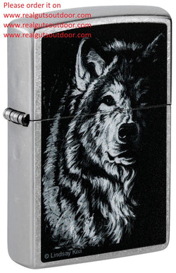 Zippo Lindsay Kivi Shadow Wolf Street Chrome 46149