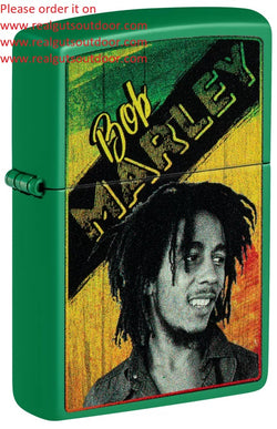 Zippo Bob Marley Grass Green Design Grass Green Matte 46152