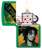 Zippo Bob Marley Grass Green Design Grass Green Matte 46152