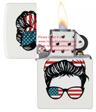 Zippo American Woman Design White Matte 46156