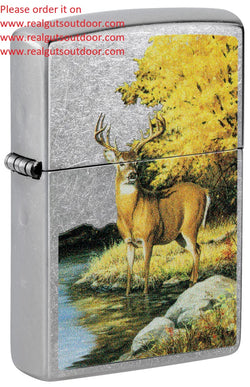 Zippo Linda Picken Majestic Buck Design Street Chrome 46165