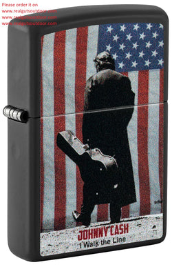 Zippo Johnny Cash Walk the Line Black Matte 46166