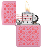Zippo Polka Dot Design Color Image Pink Matte 46170