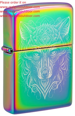 Zippo Mystic Wolf Design Multi Color 46176