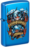 Zippo Harley Davidson Motorcycles Logo High Polish Blue Color Image 46216