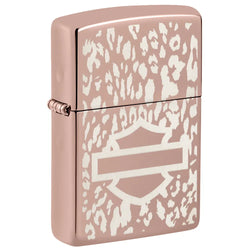 Zippo Harley Davidson High Polish Rose Gold Laser Engrave 46217