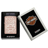 Zippo Harley Davidson High Polish Rose Gold Laser Engrave 46217