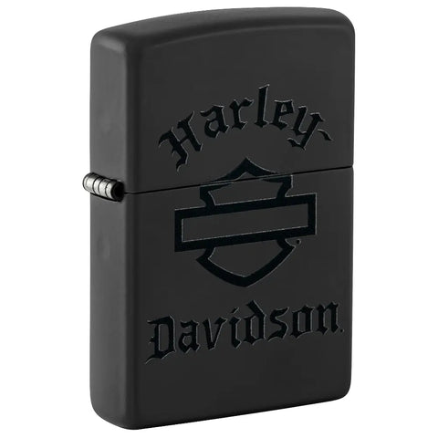 Zippo Harley Davidson Black Matte Color Image 46218