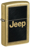 Zippo Jeep Stamp Design Street Brass Color Image 46225