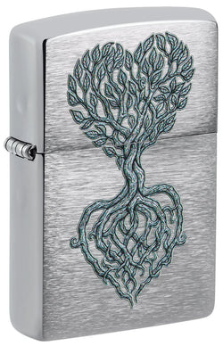 Zippo Rooted in Love Design Color Image Brushed Chrome 46232
