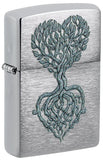 Zippo Rooted in Love Design Color Image Brushed Chrome 46232