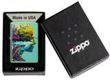 Zippo One with Nature Design High Polish Green Color Image 46233