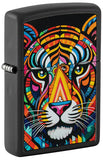Zippo Tiger Stripes Design Color Image Black Matte 46235