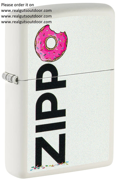 Zippo Frosted Zippo Design White Matte Color Image 46240