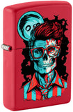 Zippo Dapper Skeleton Design Red Matte Color Image 46242