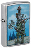 Zippo Castle Troll Design Street Chrome Color Image 46246