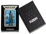 Zippo Castle Troll Design Street Chrome Color Image 46246