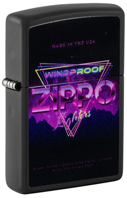 Zippo Sign Design Color Image Black Matte 46247