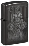 Zippo Greek Dogs Design High Polish Black Photo Image 46264