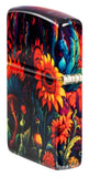 Zippo Spooky Sunflower Design Tumbled Brass 540 Fusion 46267