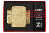 Zippo Armor Tumbled Brass Multicut 46273